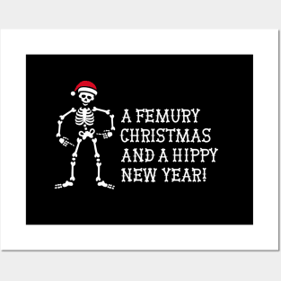 Funny rad tech puns femury Christmas hippy Xmas Posters and Art